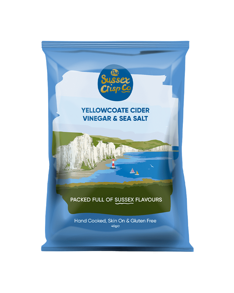 Yellowcoate Cider Vinegar Sea salt crisps packet